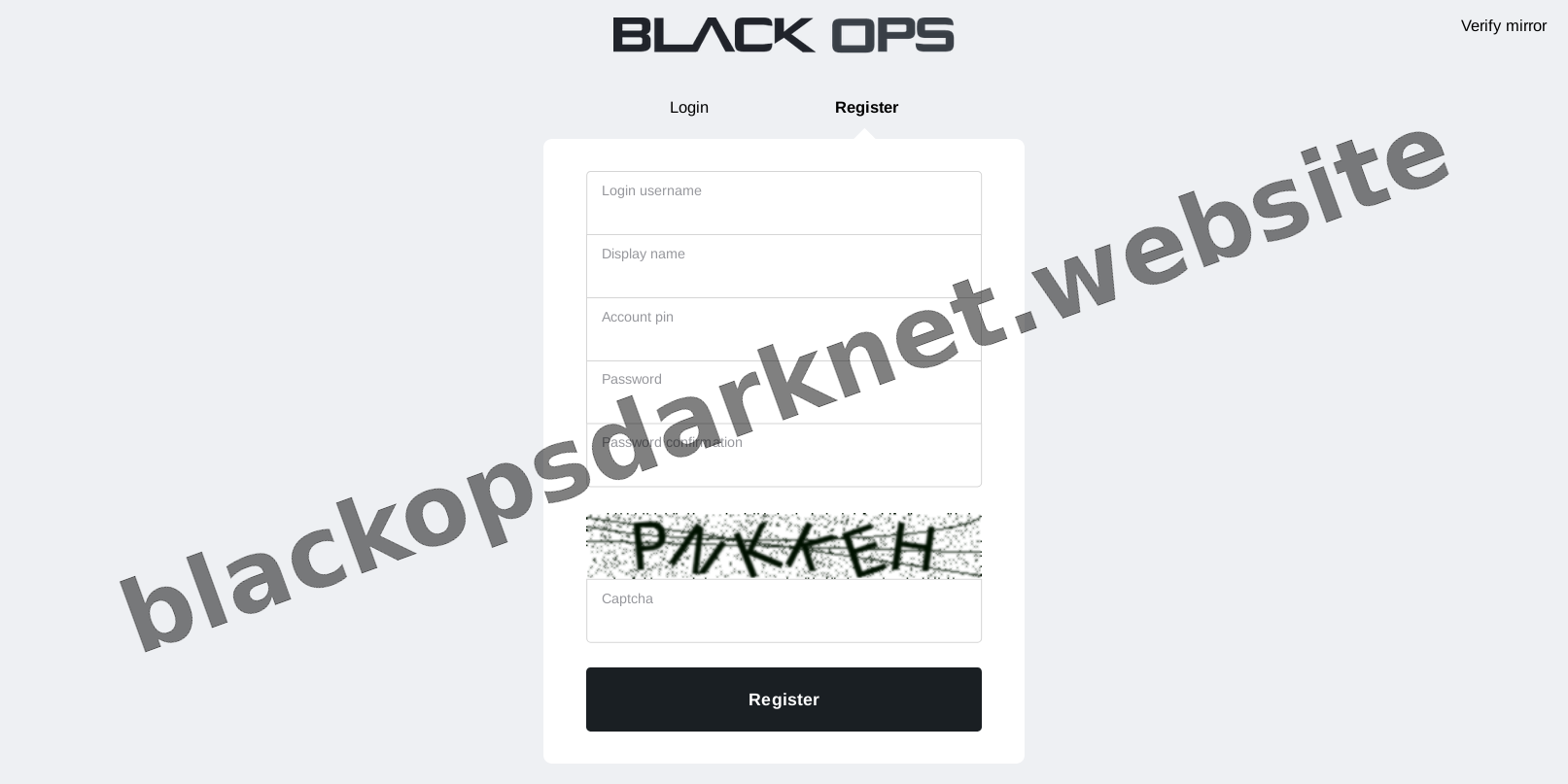 Account Registration Page